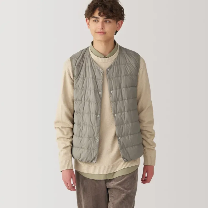 Men's Lightweight Down Collarless Vest