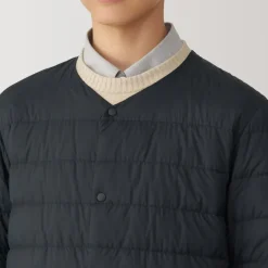 Men's Lightweight Down Collarless Jacket