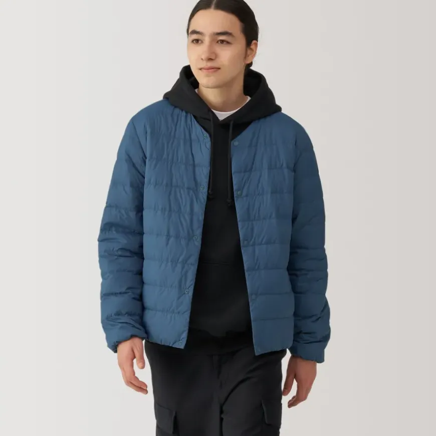 Men's Lightweight Down Collarless Jacket