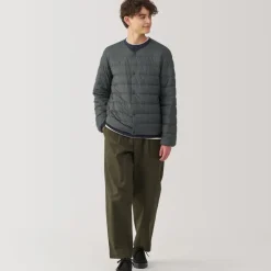 Men's Lightweight Down Collarless Jacket