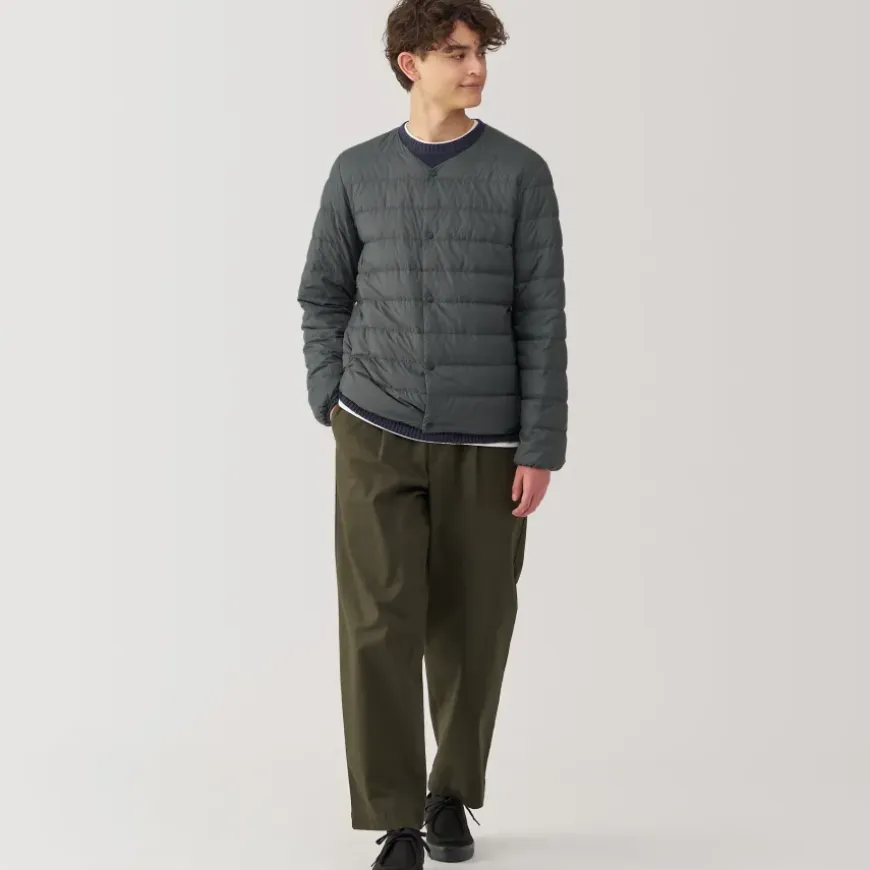 Men's Lightweight Down Collarless Jacket