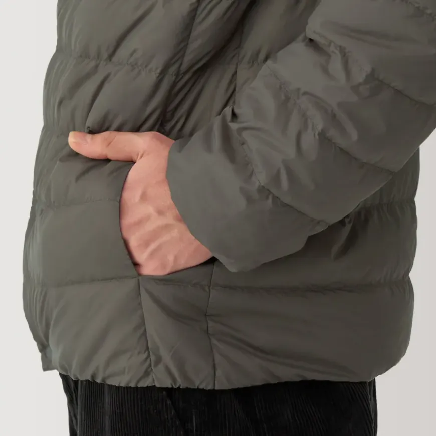 Men's Lightweight Down Collarless Jacket