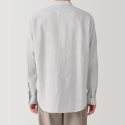 Men's Linen Stand Collar Shirt