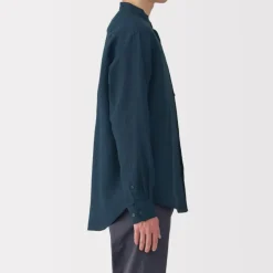 Men's Linen Stand Collar Shirt
