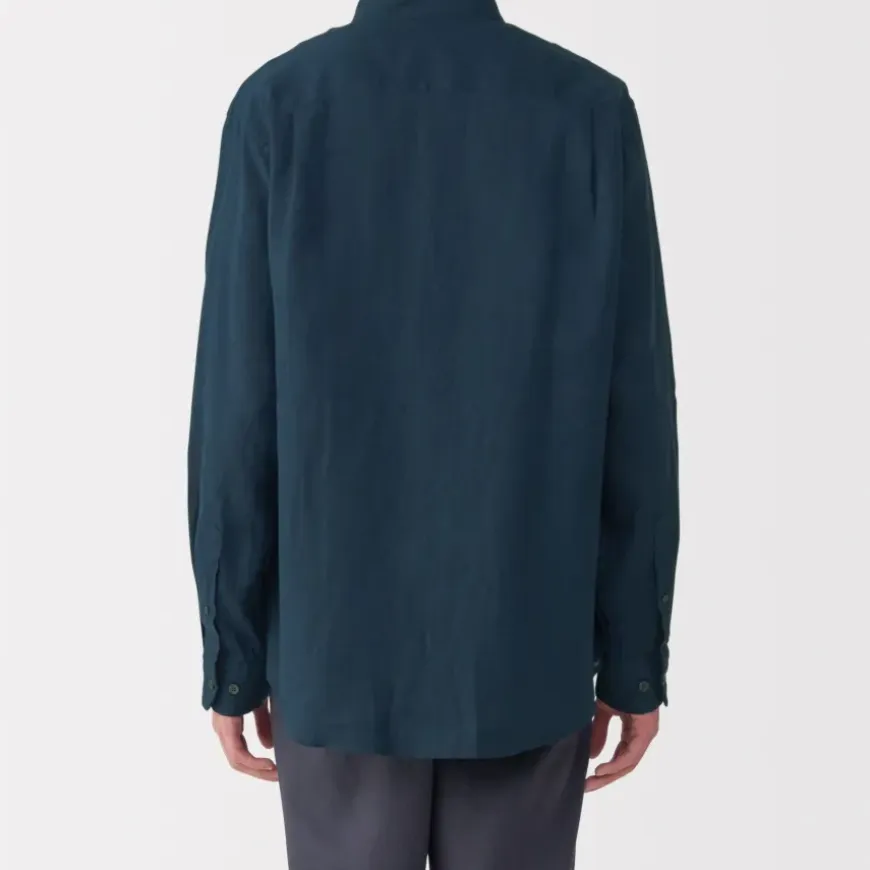 Men's Linen Stand Collar Shirt