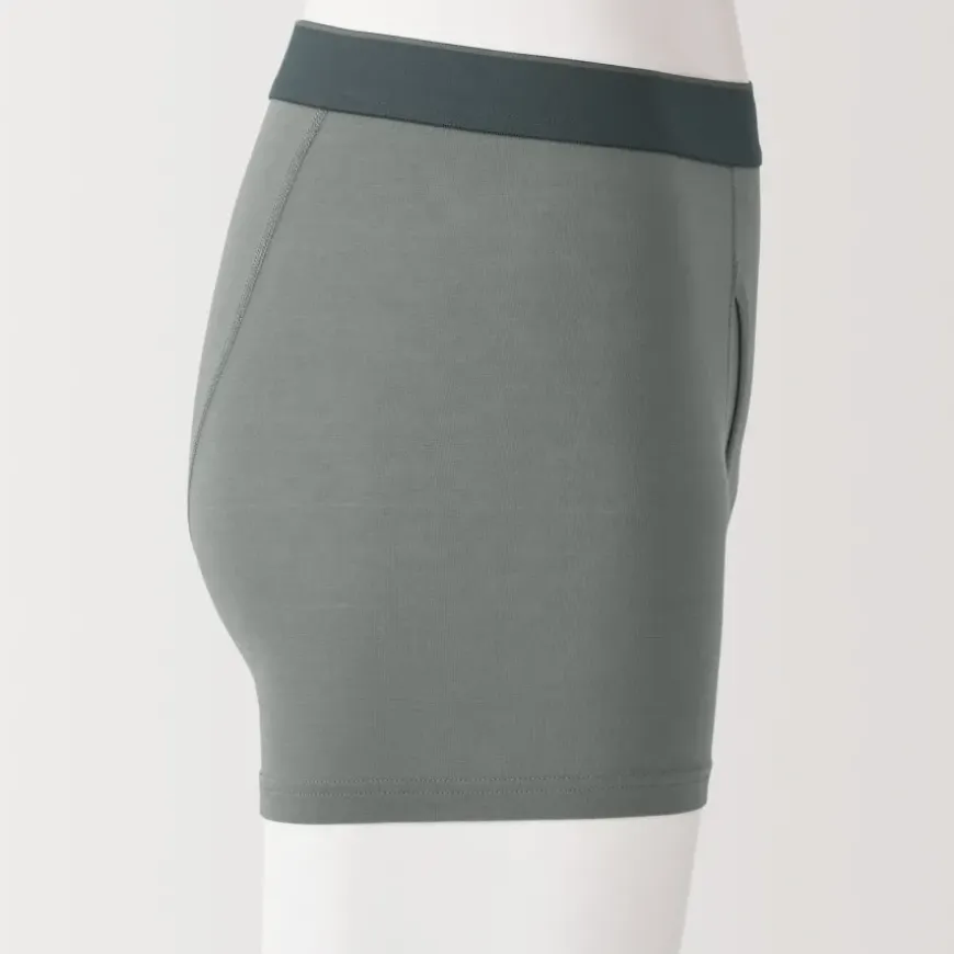 Men's Lyocell Blend Front Open Boxer Briefs