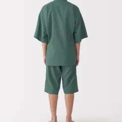 Men's Lyocell Blend Waffle Weave Jinbei Loungewear Set