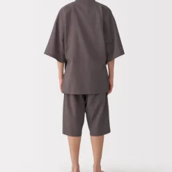 Men's Lyocell Blend Waffle Weave Jinbei Loungewear Set