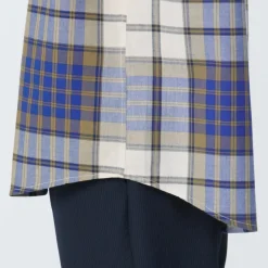 Men's Madras Check Button Down Short Sleeve Shirt