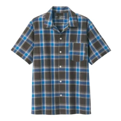 Men's Madras Check Open Collar Short Sleeve Shirt