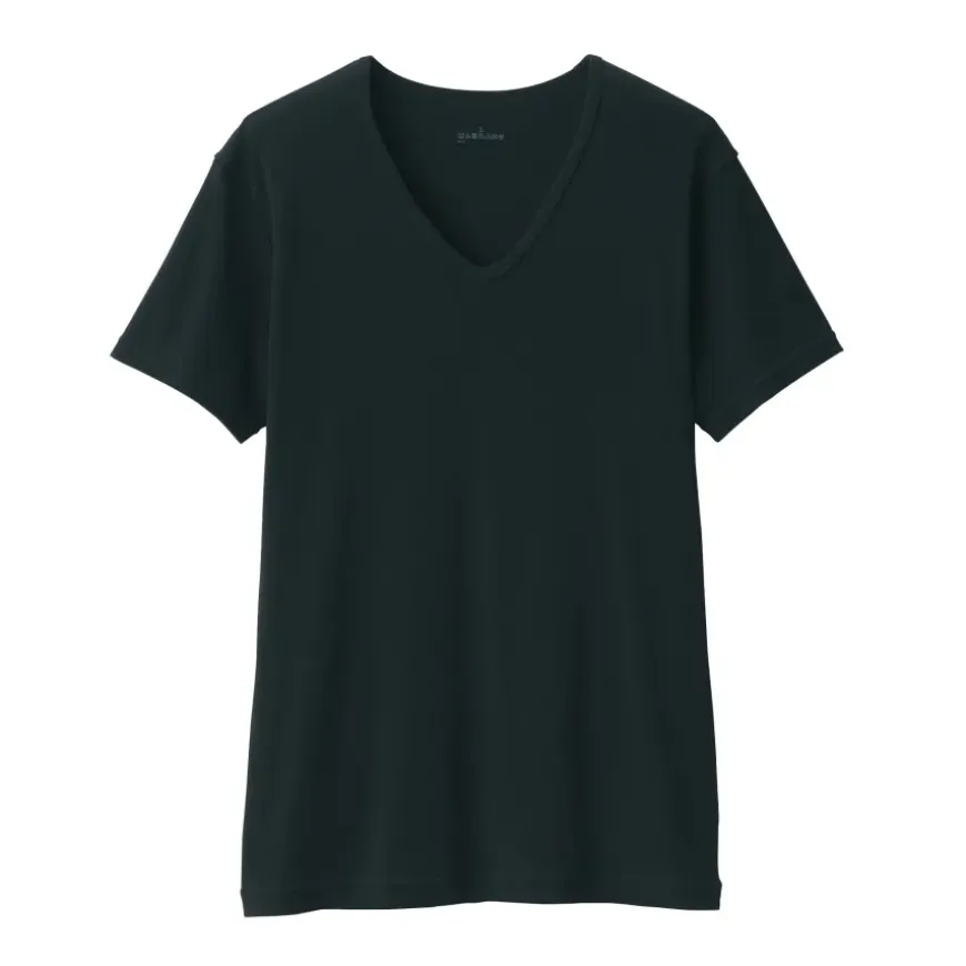 Men's Moisture-Wicking Cotton V-Neck Short Sleeve T-Shirt