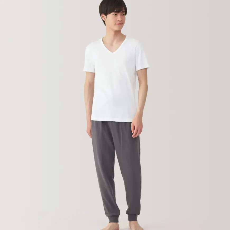 Men's Moisture-Wicking Cotton V-Neck Short Sleeve T-Shirt