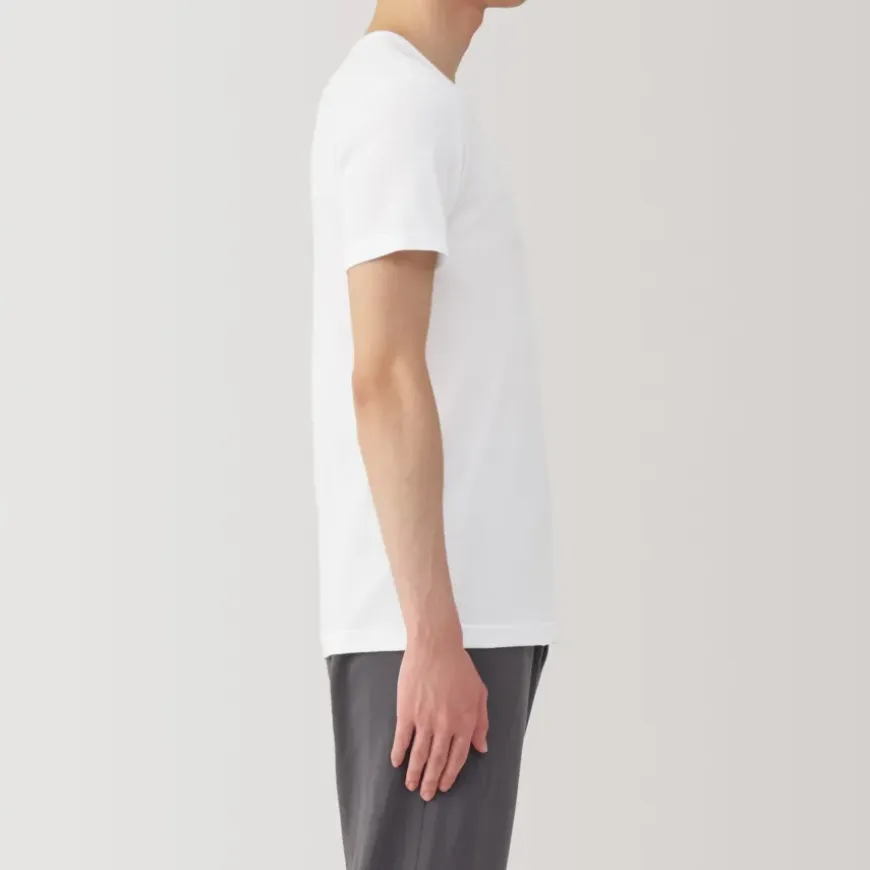 Men's Moisture-Wicking Cotton V-Neck Short Sleeve T-Shirt