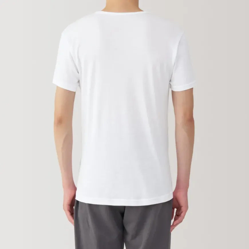 Men's Moisture-Wicking Cotton V-Neck Short Sleeve T-Shirt
