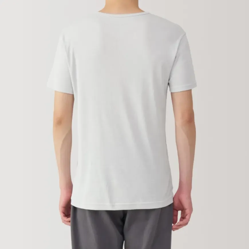 Men's Moisture-Wicking Cotton V-Neck Short Sleeve T-Shirt