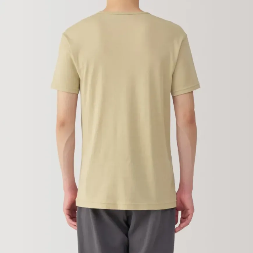 Men's Moisture-Wicking Cotton V-Neck Short Sleeve T-Shirt