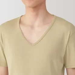 Men's Moisture-Wicking Cotton V-Neck Short Sleeve T-Shirt