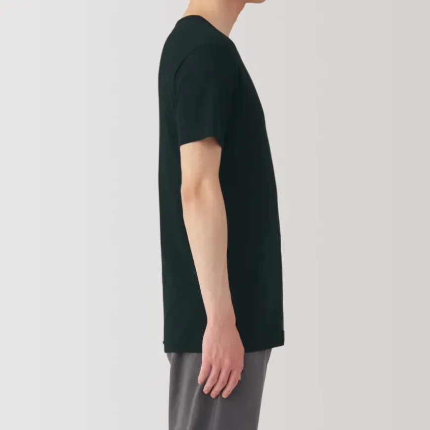Men's Moisture-Wicking Cotton V-Neck Short Sleeve T-Shirt