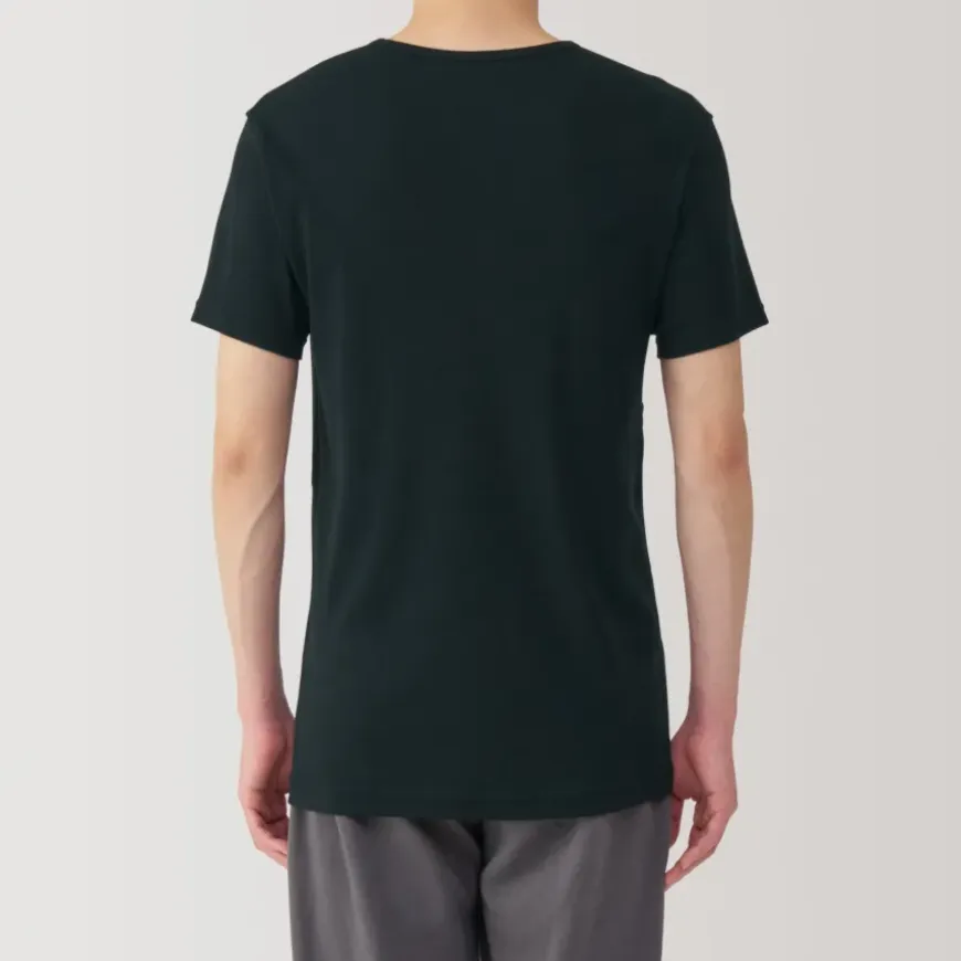 Men's Moisture-Wicking Cotton V-Neck Short Sleeve T-Shirt