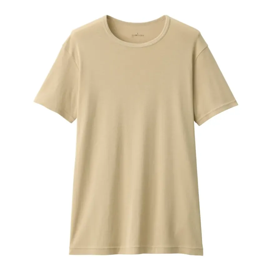 Men's Moisture-Wicking Cotton Crew Neck Short Sleeve T-Shirt
