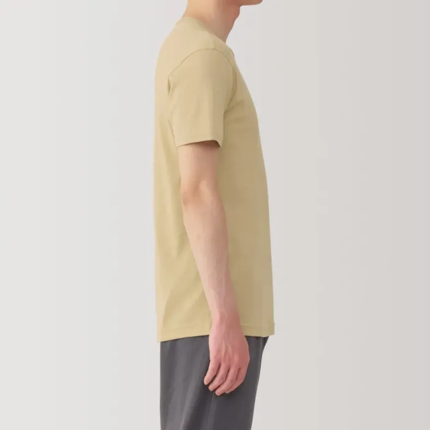 Men's Moisture-Wicking Cotton Crew Neck Short Sleeve T-Shirt