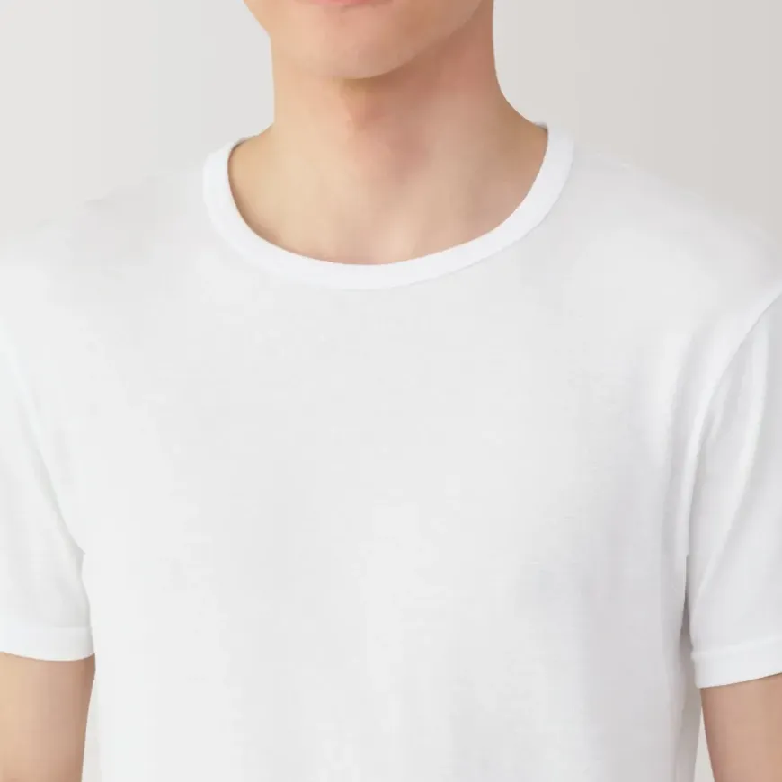 Men's Moisture-Wicking Cotton Crew Neck Short Sleeve T-Shirt