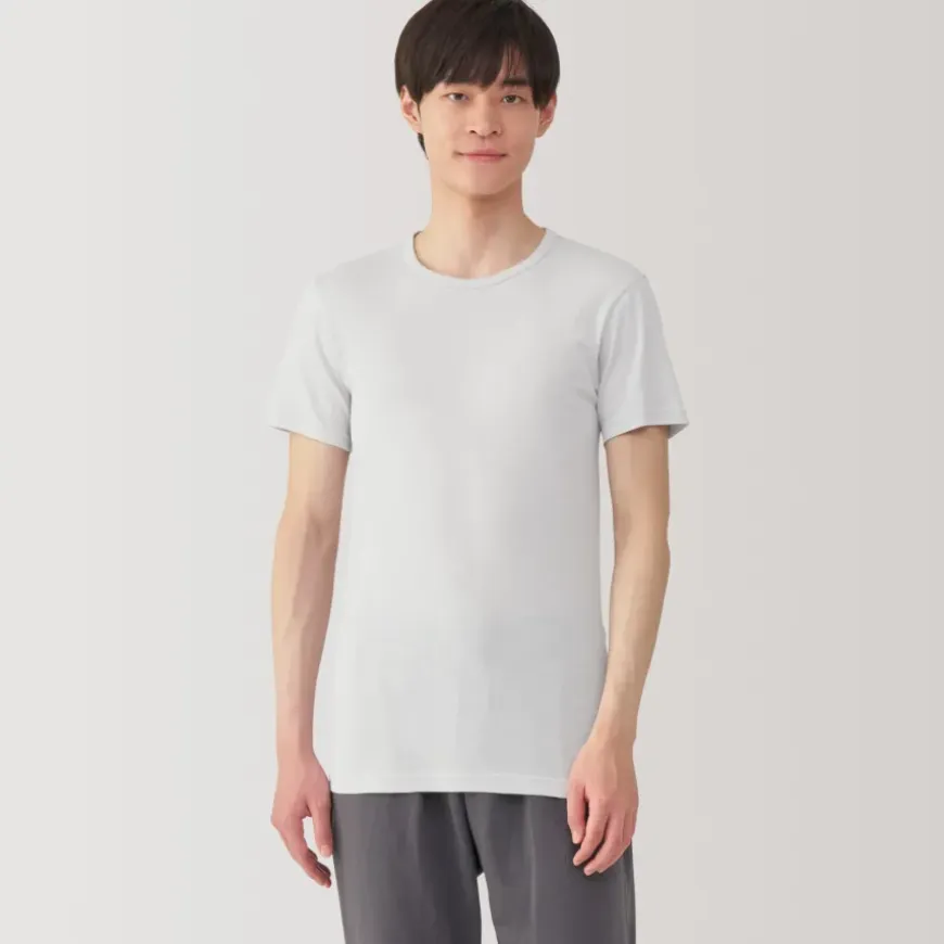 Men's Moisture-Wicking Cotton Crew Neck Short Sleeve T-Shirt