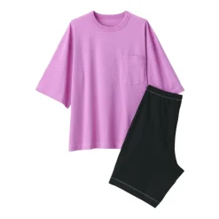Men's Moisture-Wicking Cotton Short Sleeve Loungewear Set