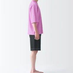 Men's Moisture-Wicking Cotton Short Sleeve Loungewear Set