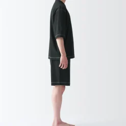 Men's Moisture-Wicking Cotton Short Sleeve Loungewear Set