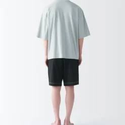Men's Moisture-Wicking Cotton Short Sleeve Loungewear Set