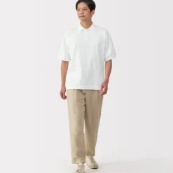 Men's Quick Dry Crew Neck Short Sleeve Knit Polo Shirt