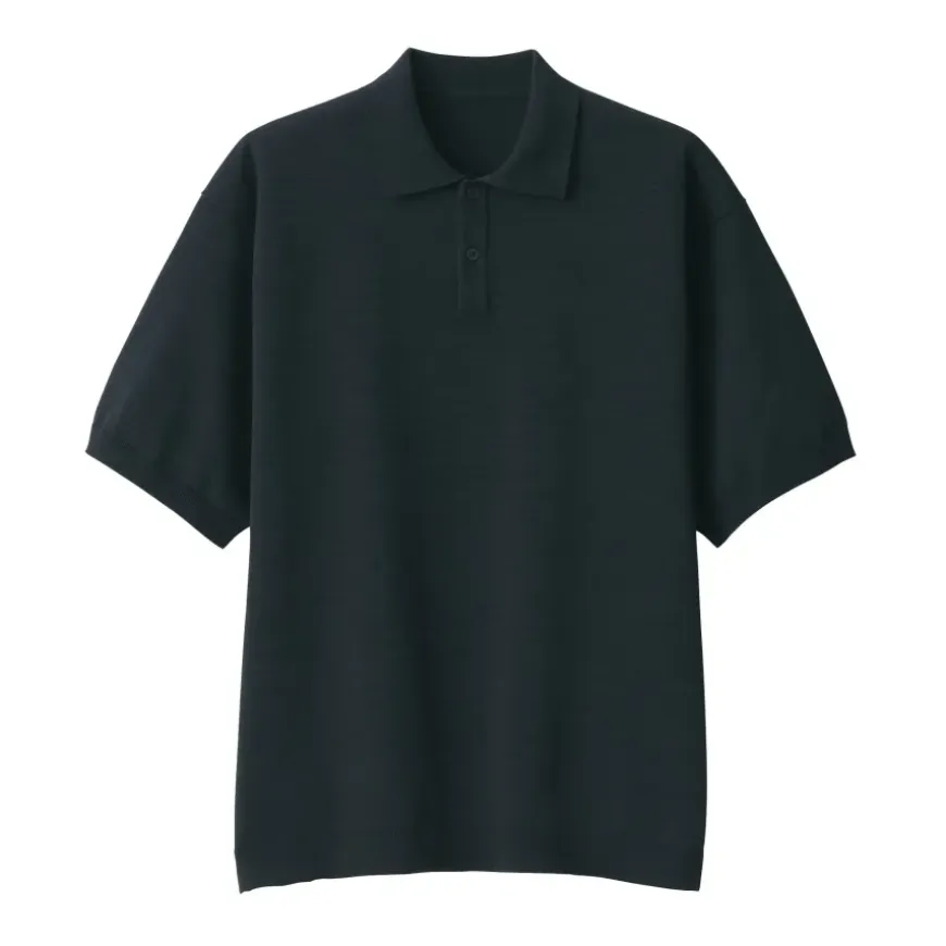 Men's Quick Dry Crew Neck Short Sleeve Knit Polo Shirt