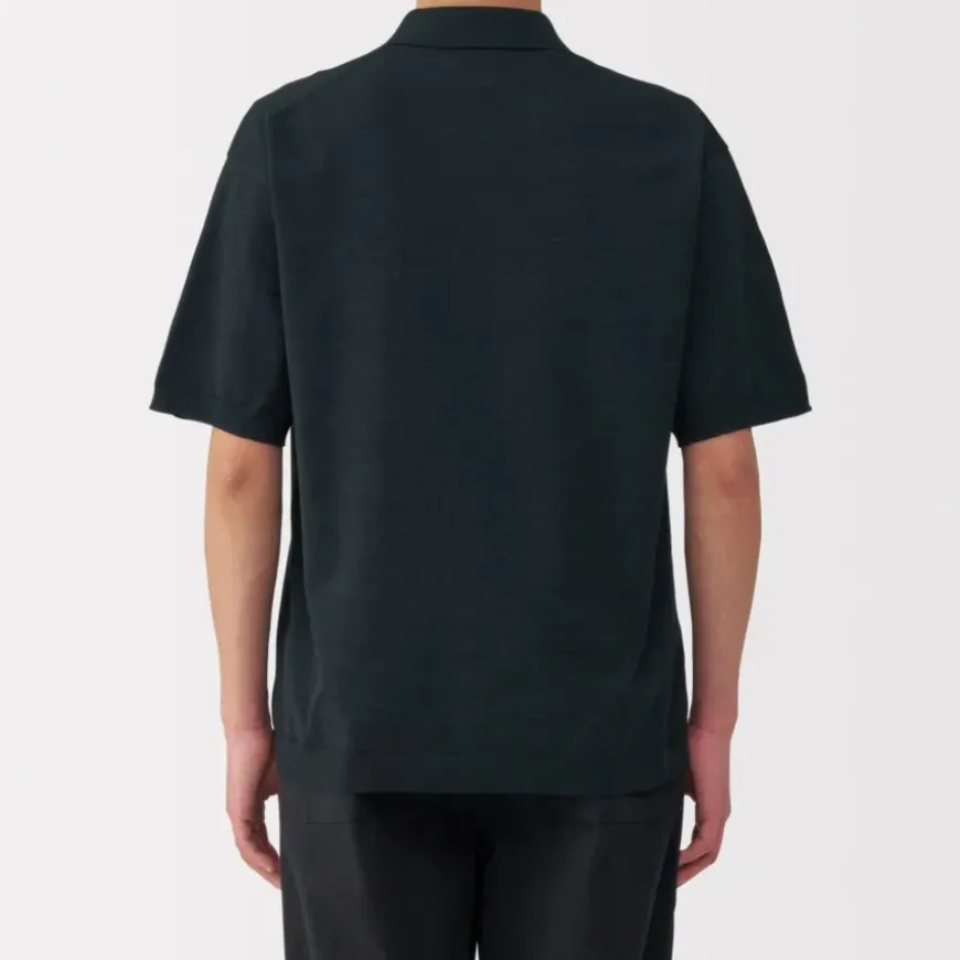 Men's Quick Dry Crew Neck Short Sleeve Knit Polo Shirt