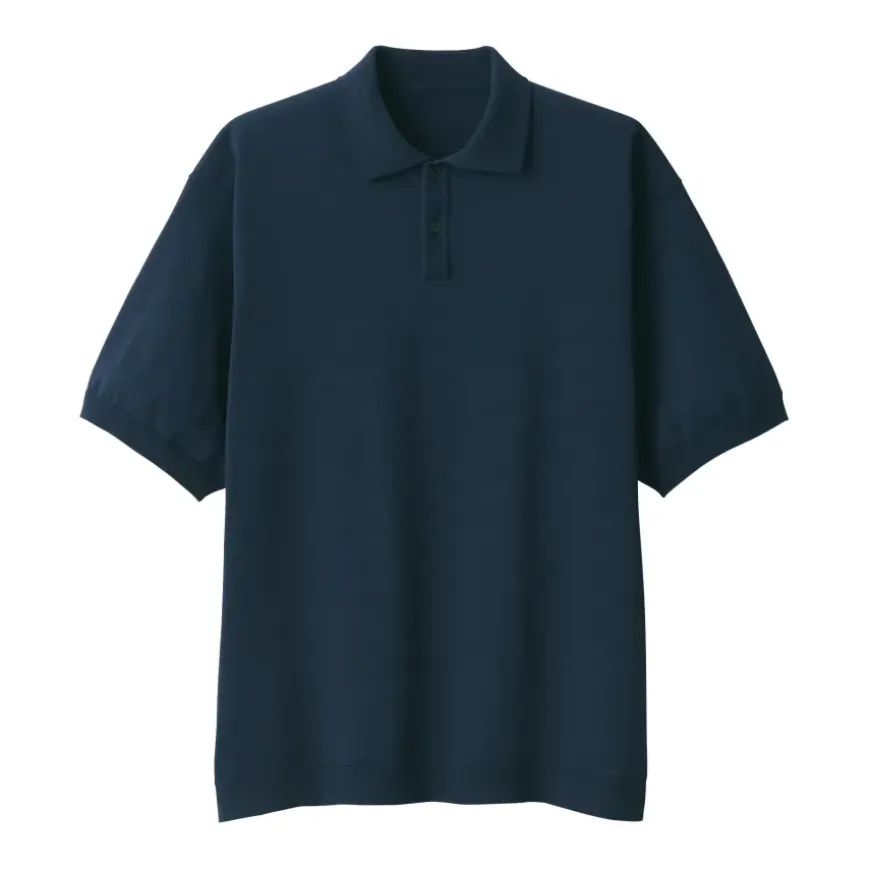 Men's Quick Dry Crew Neck Short Sleeve Knit Polo Shirt