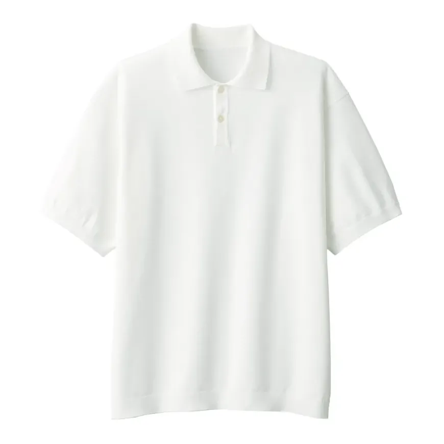 Men's Quick Dry Crew Neck Short Sleeve Knit Polo Shirt