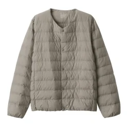 Men's Recycled Nylon Lightweight Collarless Down Jacket