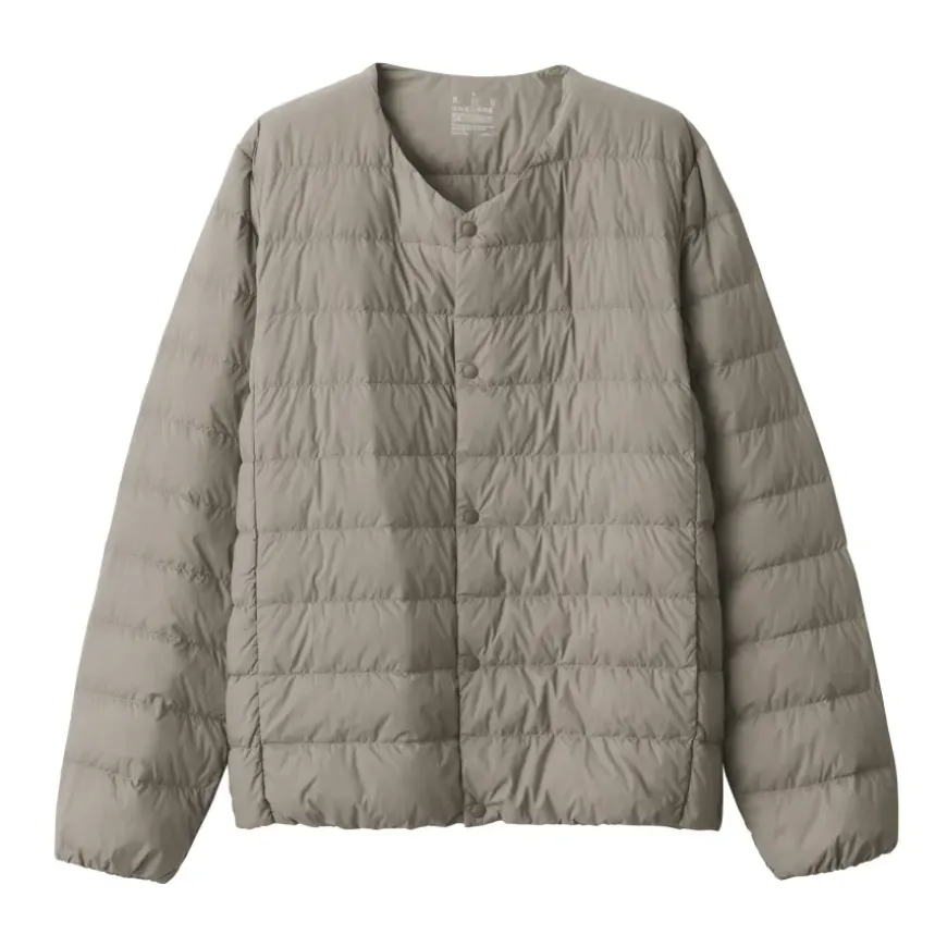 Men's Recycled Nylon Lightweight Collarless Down Jacket