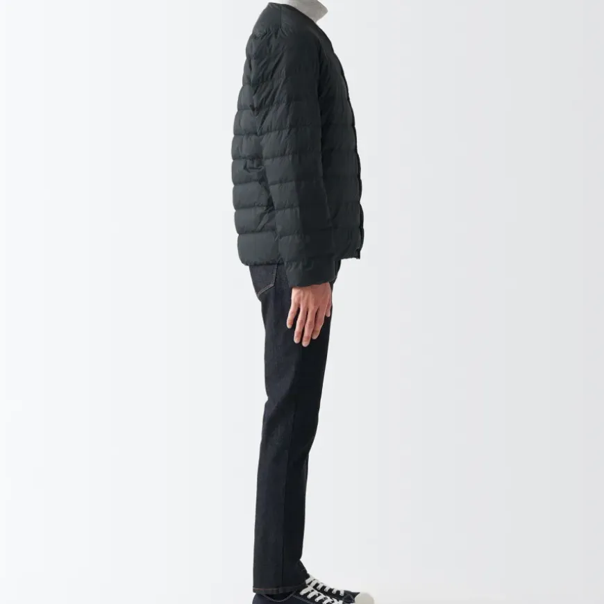 Men's Recycled Nylon Lightweight Collarless Down Jacket