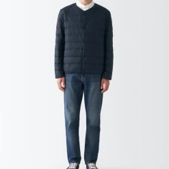 Men's Recycled Nylon Lightweight Collarless Down Jacket