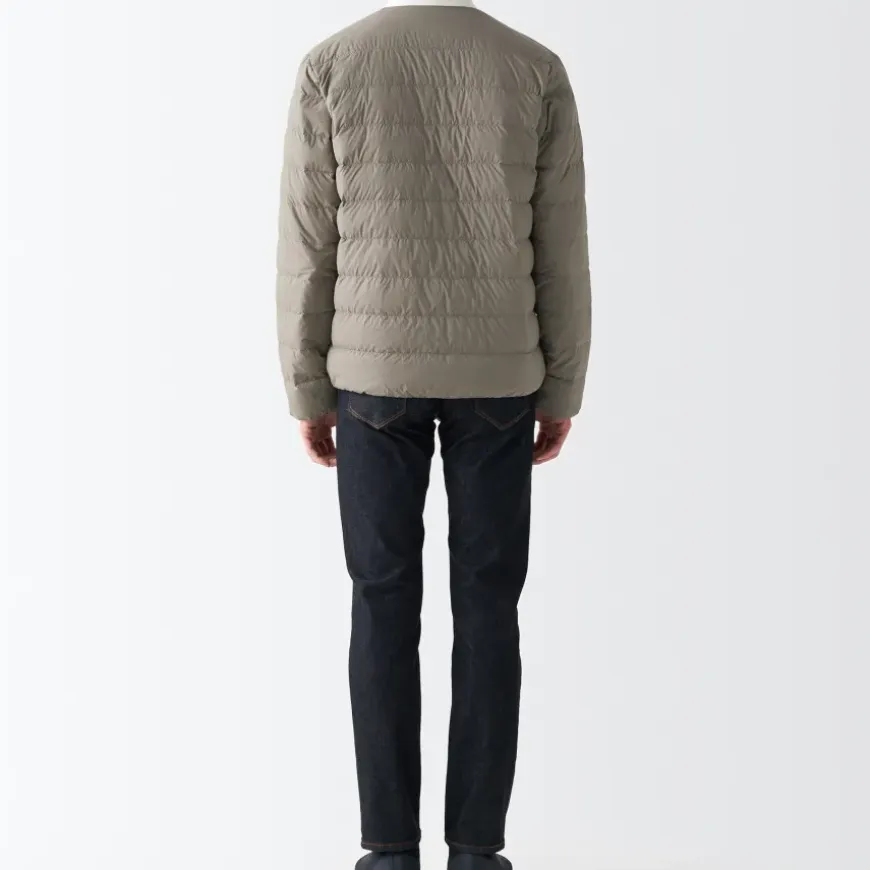 Men's Recycled Nylon Lightweight Collarless Down Jacket