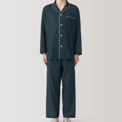 Men's Side Seamless Double Gauze Pajamas