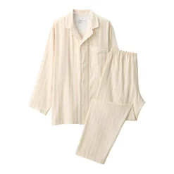 Men's Side Seamless Double Gauze Pajamas