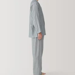 Men's Side Seamless Double Gauze Pajamas