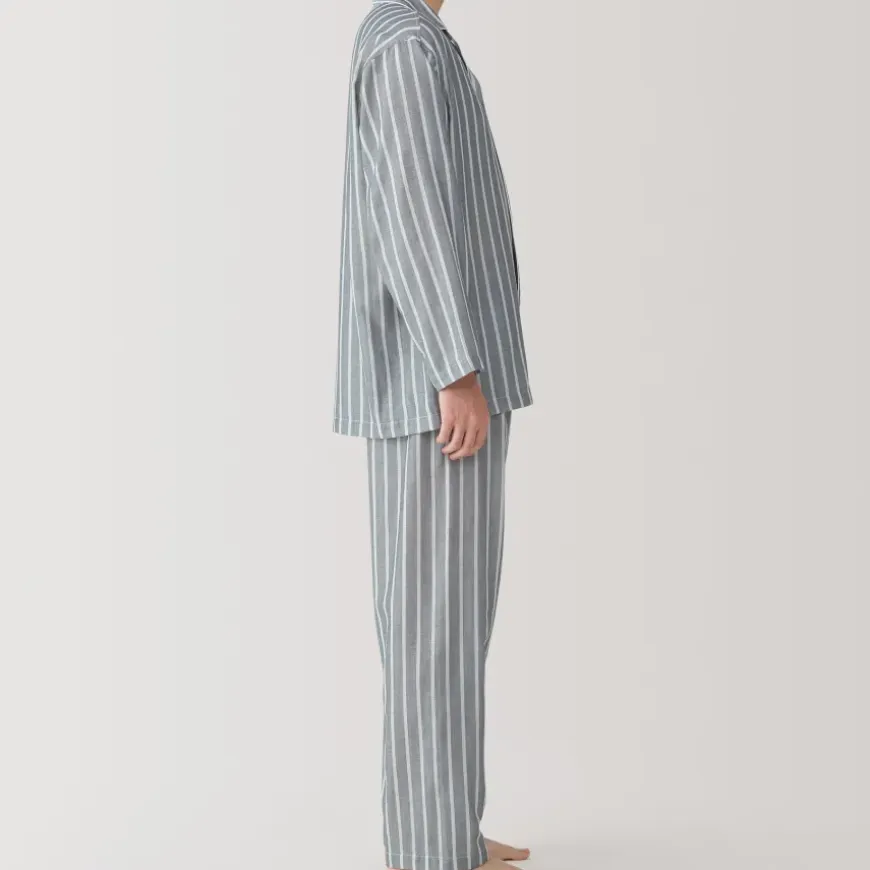 Men's Side Seamless Double Gauze Pajamas