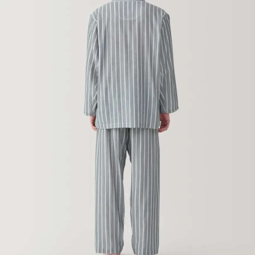 Men's Side Seamless Double Gauze Pajamas