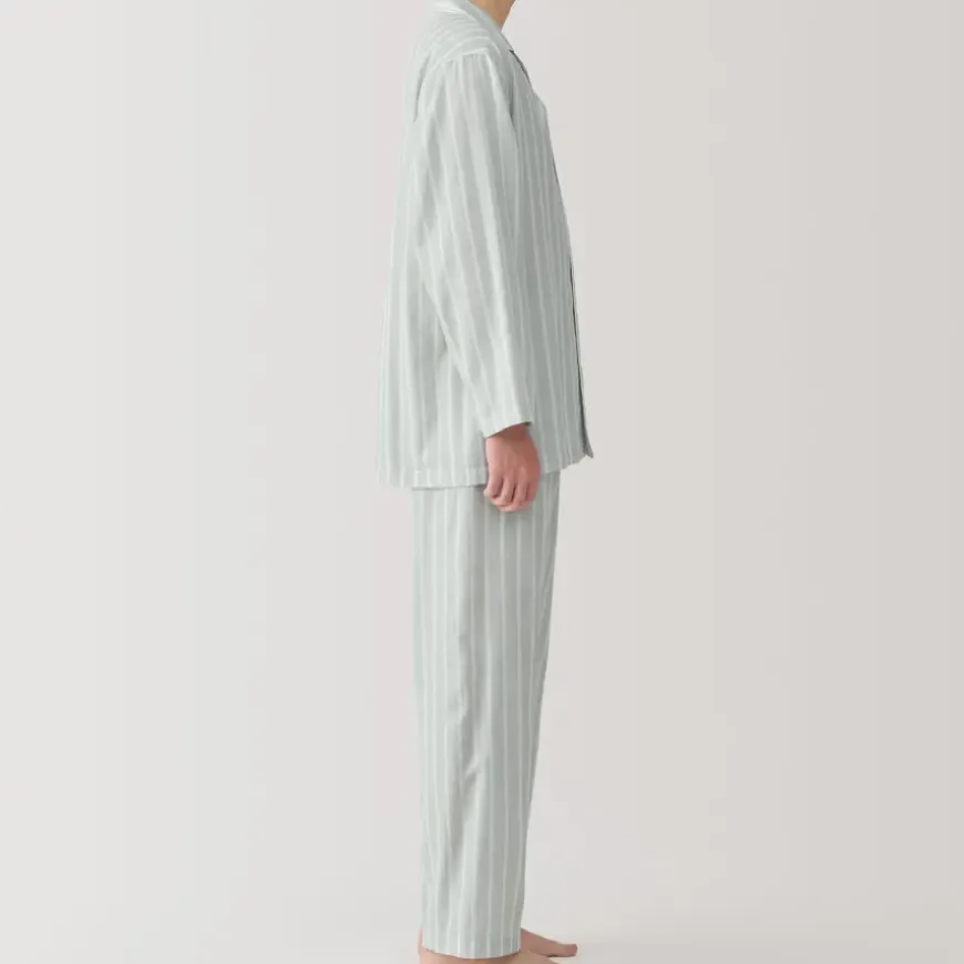 Men's Side Seamless Double Gauze Pajamas