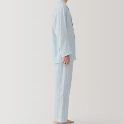 Men's Side Seamless Double Gauze Pajamas