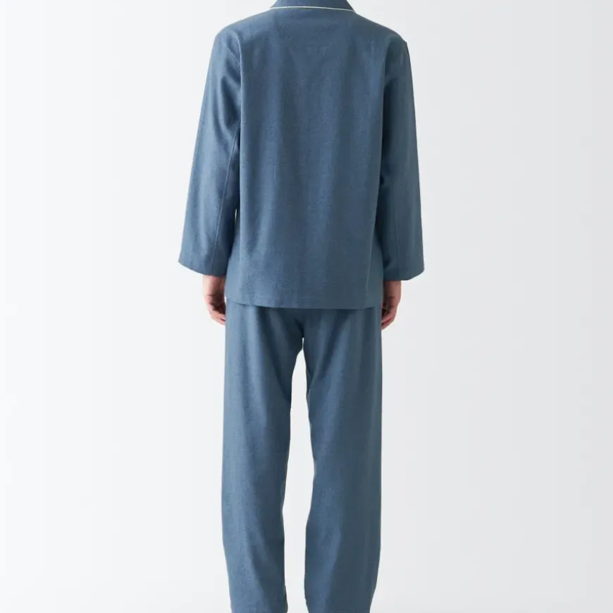 Men's Side Seamless Flannel Pajamas