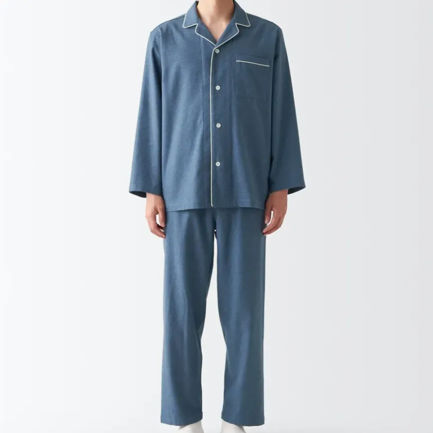 Men's Side Seamless Flannel Pajamas